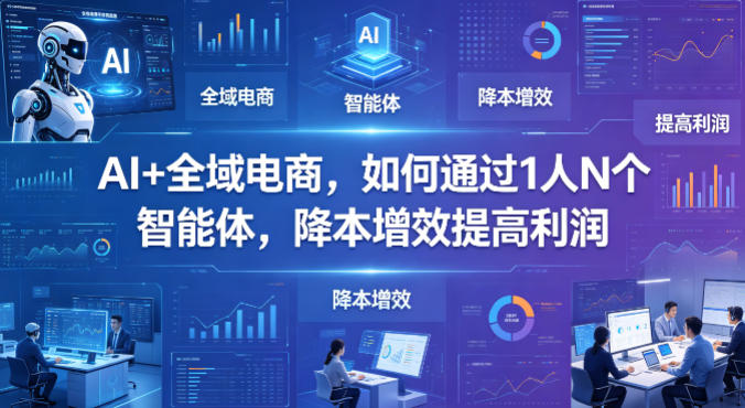 AI+全域电商，如何通过1人N个智能体，降本增效提高利润-智云网