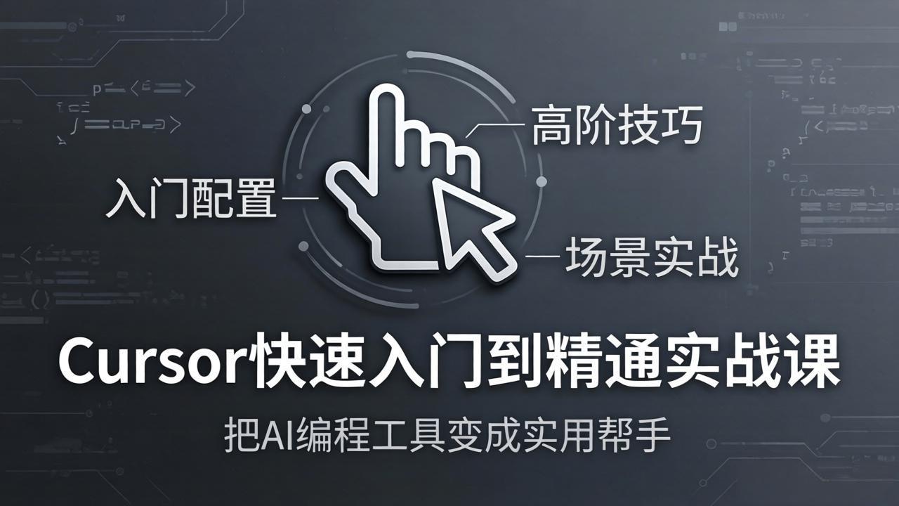 Cursor快速入门到精通实战课：入门配置+高阶技巧+场景实战，把AI编程工具变成实用帮手-智云网