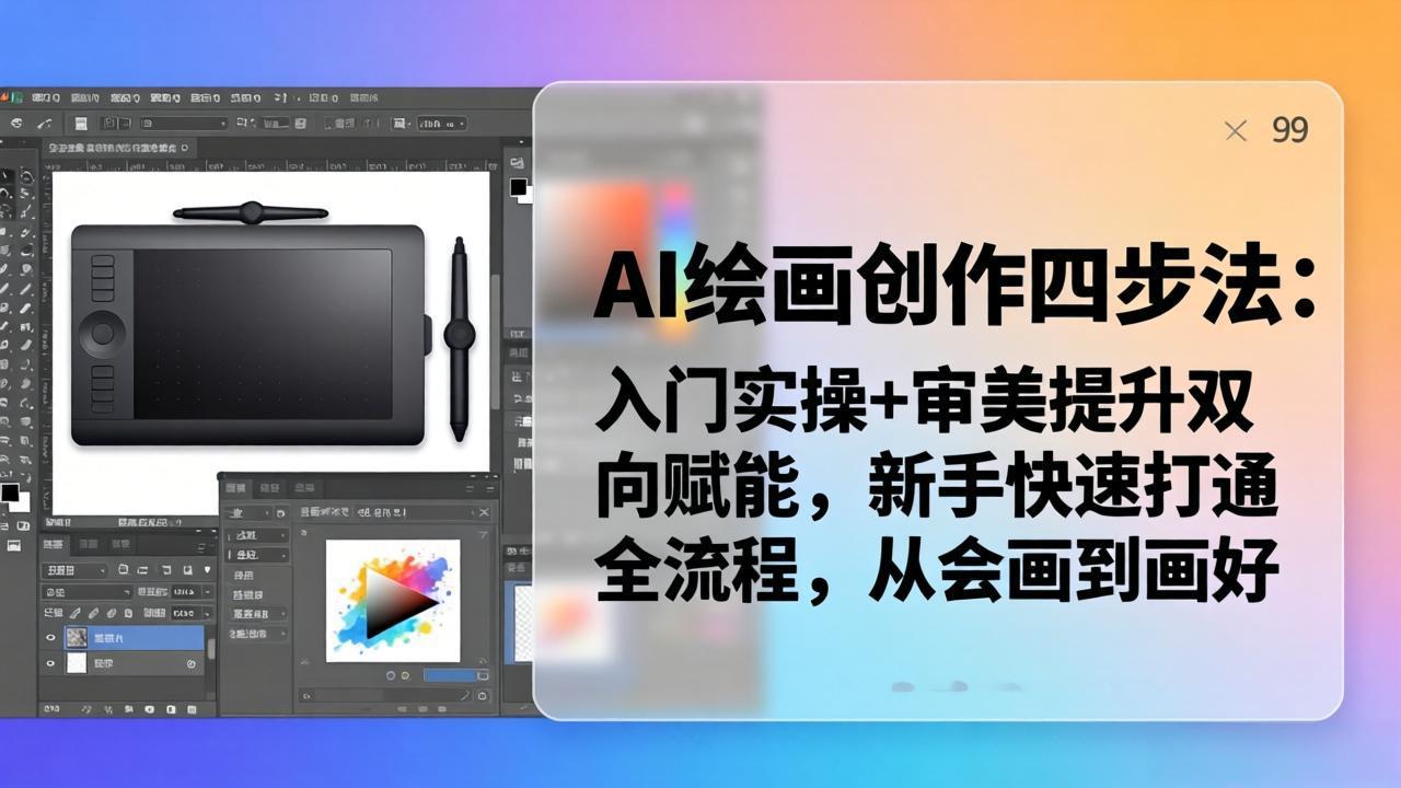 AI绘画创作四步法：入门实操+审美提升双向赋能，新手快速打通全流程，从会画到画好-智云网
