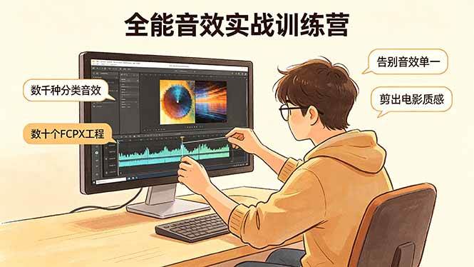 （18287期）全能音效实战训练营：数千种分类音效+数十个FCPX工程，告别音效单一，剪出电影质感-智云网