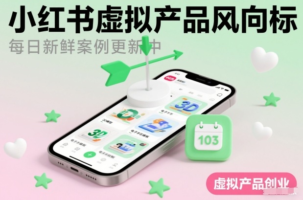 小红书虚拟产品风向标（每日新鲜案例更新中）