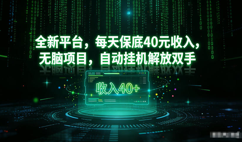 最新看广平台，每天保底30-4米，无脑项目，自动挂G解放双手【揭秘】-智云网