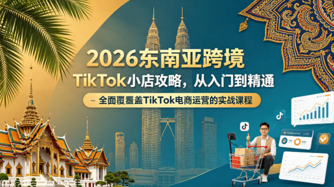2026东南亚跨境TikTok小店攻略，从入门到精通、全面覆盖TikTok电商运营的实战课程（更新4月）-智云网