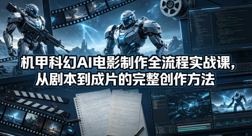 机甲科幻AI电影制作全流程实战课，从剧本到成片的完整创作方法-智云网