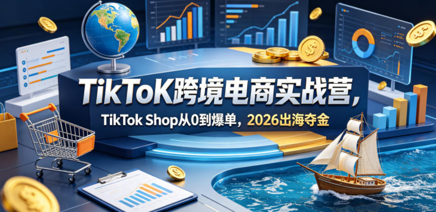 TikToK跨境电商实战营，TikTok Shop从0到爆单，2026出海夺金-智云网