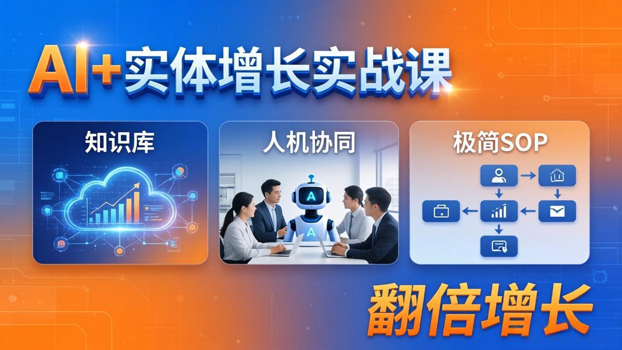 AI+实体增长实战课：知识库+人机协同+极简SOP，助力实体业务翻倍增长-智云网