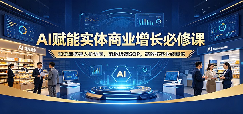 AI赋能实体商业增长必修课：知识库搭建人机协同，落地极简SOP，高效拓客业绩翻倍-智云网