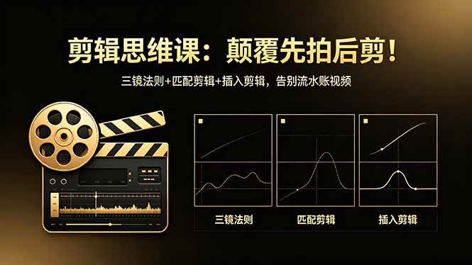 （18285期）剪辑思维课：颠覆先拍后剪！三镜法则+匹配剪辑+插入剪辑，告别流水账视频-智云网