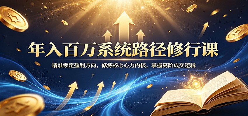 年入百万系统路径修行课：精准锁定盈利方向，修炼核心心力内核，掌握高阶成交逻辑-智云网