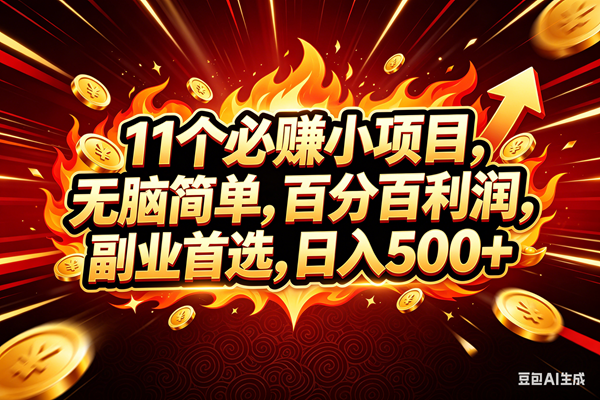 （18245期）11个必赚钱的小项目，百分百赚米，无脑简单，副业首选，日入300+-智云网