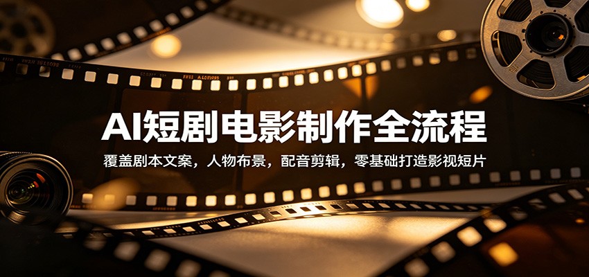 AI短剧电影制作全流程：覆盖剧本文案，人物布景，配音剪辑，零基础打造影视短片-智云网