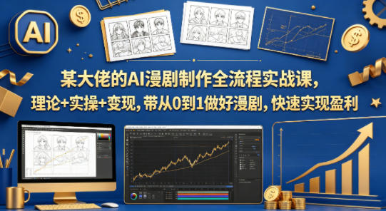 某大佬的AI漫剧制作全流程实战课，理论+实操+变现，带从0到1做好漫剧，快速实现盈利-智云网