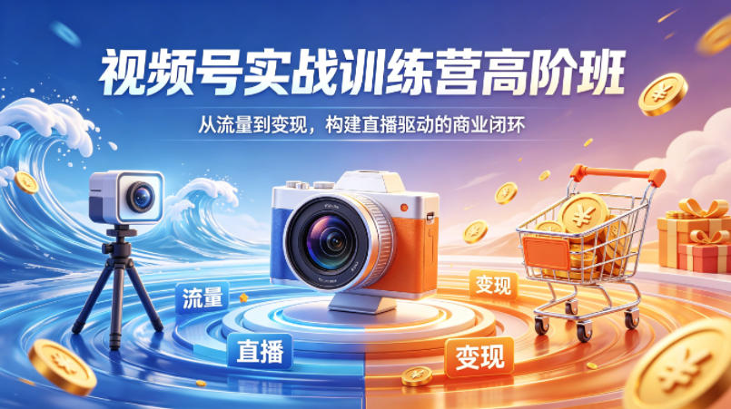 视频号实战训练营高阶班，从流量到变现，构建直播驱动的商业闭环（26年4月）-智云网