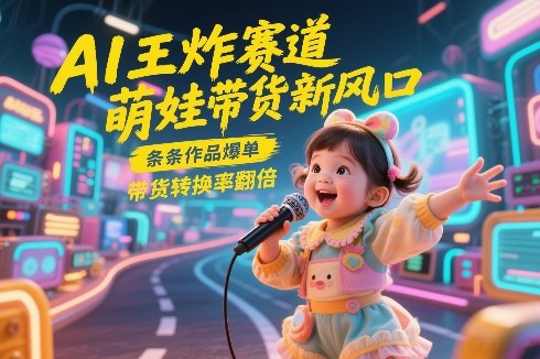 AI王炸赛道，萌娃带货新风口，条条作品爆单，带货转换率翻倍，核心逻辑拆解-智云网