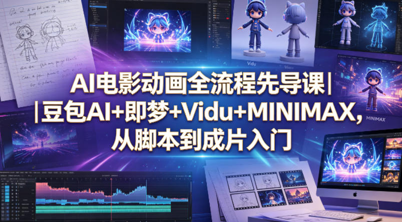 AI电影动画全流程先导课｜豆包AI+即梦+Vidu+MINIMAX，从脚本到成片入门-智云网