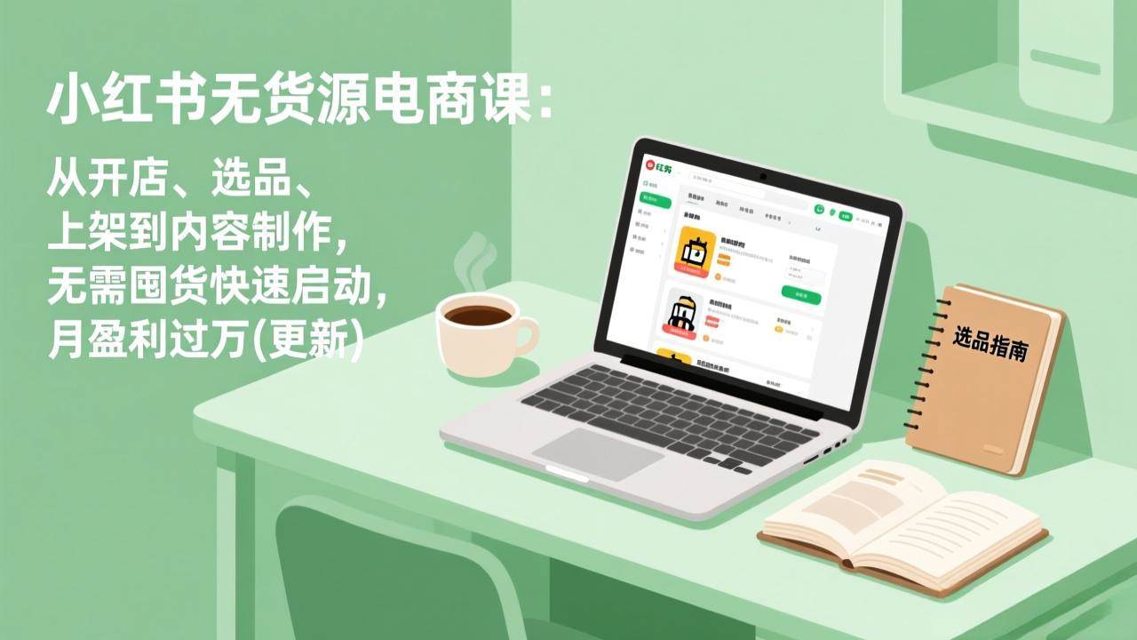（18127期）小红书无货源电商课(4月20更新)：从开店、选品、上架到内容制作，无需囤货快速启动，月盈利过万-智云网