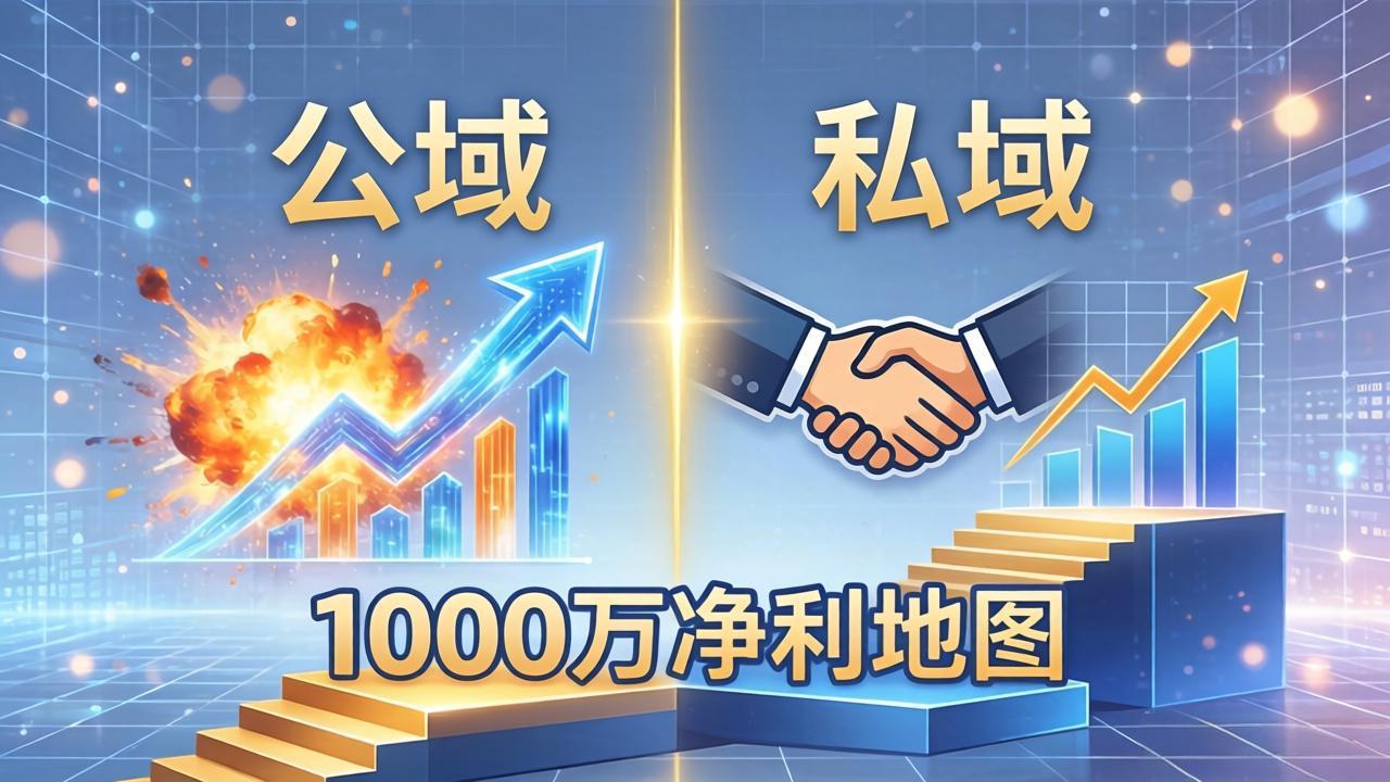 公域玩命出爆款，私域悄悄做成交：这套AI内训课，2026给你打通1000万净利的地图-智云网