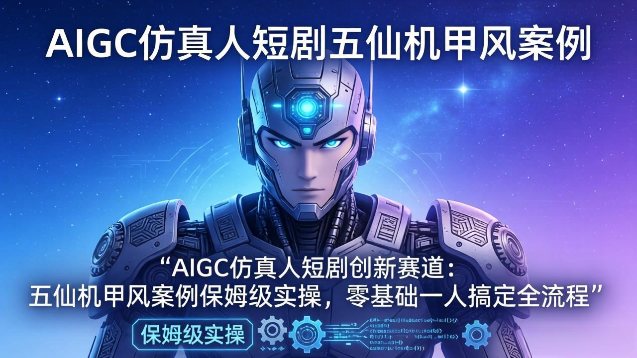 AIGC仿真人短剧创新赛道：五仙机甲风案例保姆级实操，零基础一人搞定全流程-智云网