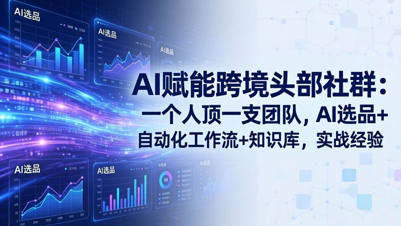 （18164期）AI赋能跨境头部社群-更新4月23：一个人顶一支团队，AI选品+自动化工作流+知识库，实战经验-智云网