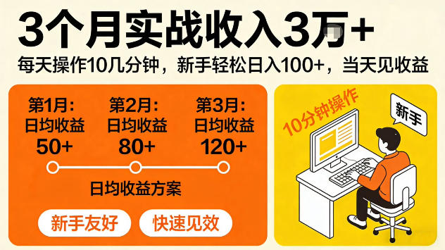 3个月实战收入3W＋，每天操作10几分钟，当天见收益【揭秘】-智云网