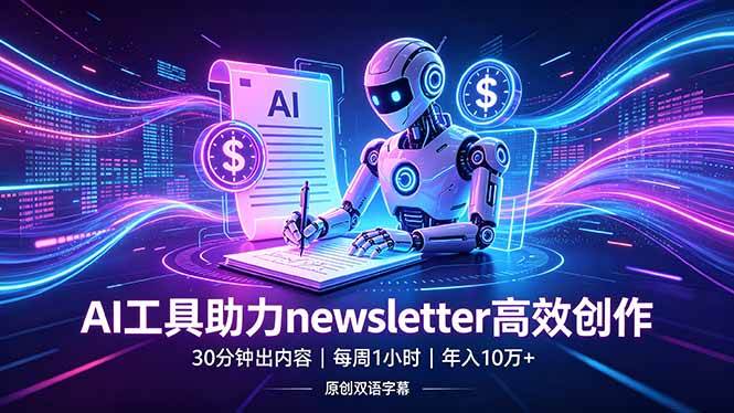 （18279期）做newsletter怕费时间？AI工具帮你30分钟出内容，每周1小时，年入10万+【原创双语字幕】-智云网