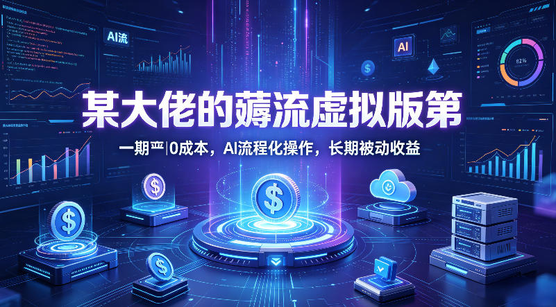 某大佬的薅流虚拟版第一期丨0成本，AI流程化操作，长期被动收益-智云网