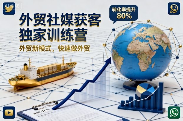 外贸社媒获客独家训练营，外贸新模式，快速做外贸(更新26年3月)-智云网
