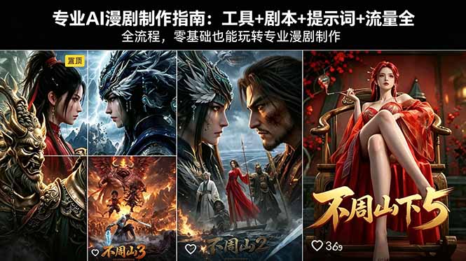 专业AI漫剧制作指南：工具+剧本+提示词+流量全流程，零基础也能玩转专业漫剧制作-智云网