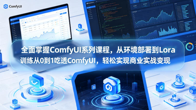 全面掌握ComfyUI系列课程，从环境部署到Lora训练从0到1吃透ComfyUI，轻松实现商业实战变现-智云网