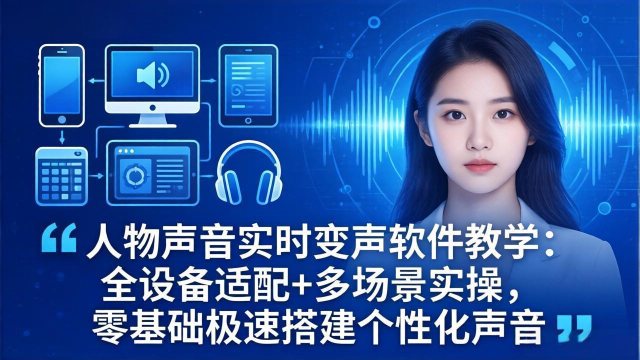人物声音实时变声软件教学：全设备适配+多场景实操，零基础极速搭建个性化声音-智云网