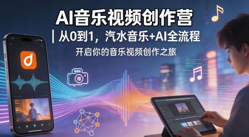 AI音乐视频创作营｜从0到1，汽水音乐+AI全流程，开启你的音乐视频创作之旅-智云网