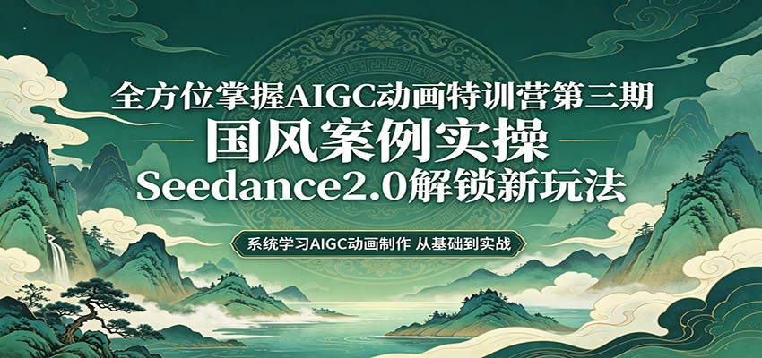零基础AIGC动画精通第三期：国风案例实操，Seedance2.0解锁新玩法-智云网
