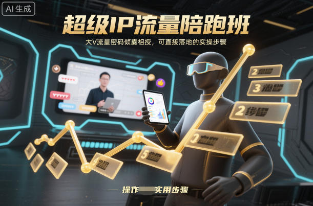 超级IP流量陪跑班，大V流量密码倾囊相授，可直接落地的实操步骤-智云网
