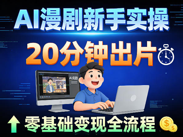 AI漫剧新手实操：20分钟出片不崩人设，零基础涨粉变现全流程-智云网