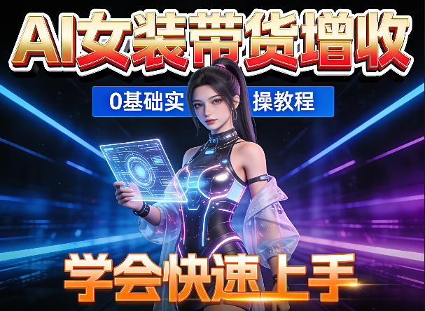 AI女装图文带货增收，零成本免费工具助力，轻松学会快速上手