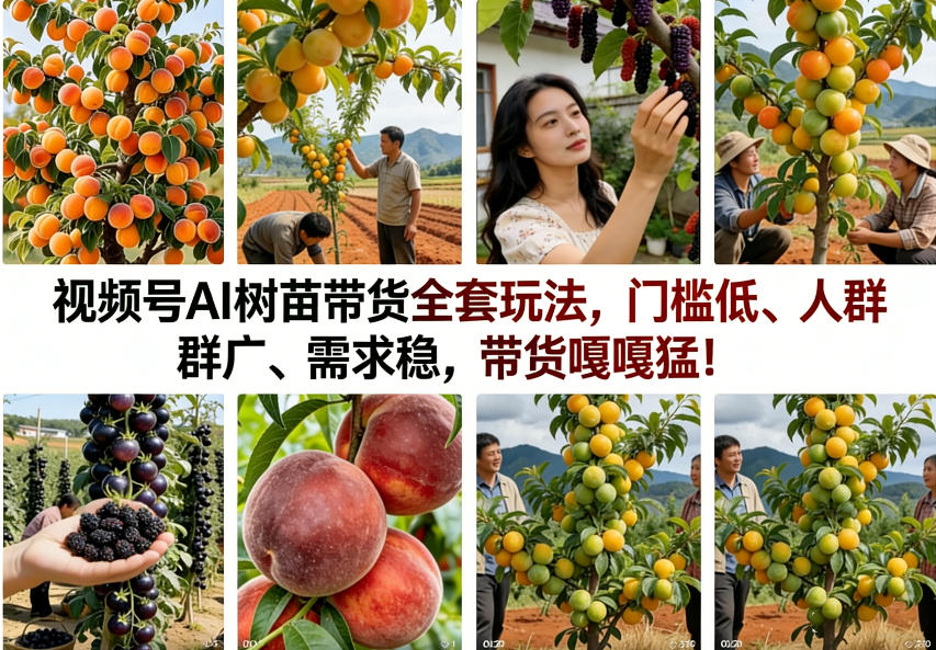 视频号AI树苗带货全套玩法，门槛低、人群广、需求稳，带货嘎嘎猛！（更新0426）-智云网