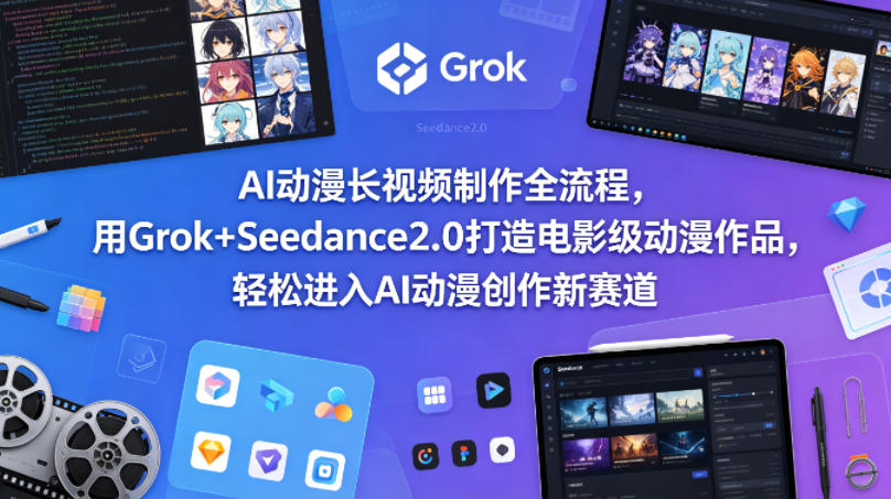 AI动漫长视频制作全流程，用Grok+Seedance2.0打造电影级动漫作品，轻松进入AI动漫创作新赛道-智云网