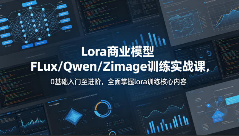 系统性学习Lora商业模型FLux／Qwen／Zimage训练实战课，0基础入门至进阶，全面掌握lora训练核心内容-智云网