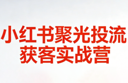 永曜·小红书聚光投流获客实战营-智云网