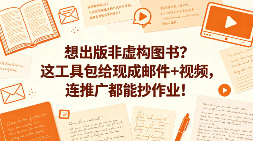 想出版非虚构图书？这工具包给现成邮件+视频，连推广都能抄作业！【原创双语字幕】-智云网
