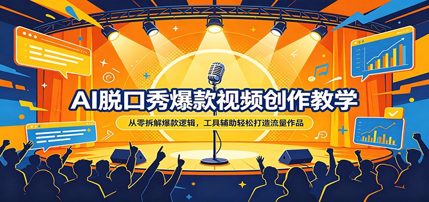 AI脱口秀爆款视频创作教学：从零拆解爆款逻辑，工具辅助轻松打造流量作品-智云网