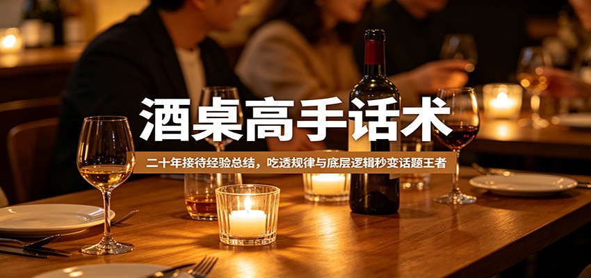 酒桌高手话术：二十年接待经验总结，吃透规律与底层逻辑秒变话题王者-智云网