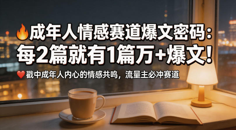 公众号流量主成年人情感心理赛道，流量最大，受众最广的主流赛道之一，平均每2篇就有1篇万爆文章-智云网