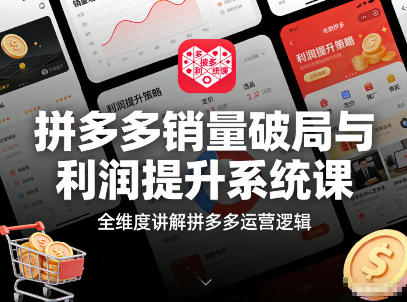 拼多多销量破局与利润提升系统课，全维度讲解拼多多运营逻辑-智云网