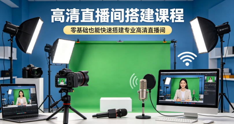 高清直播间搭建课程，零基础也能快速搭建专业高清直播间-智云网
