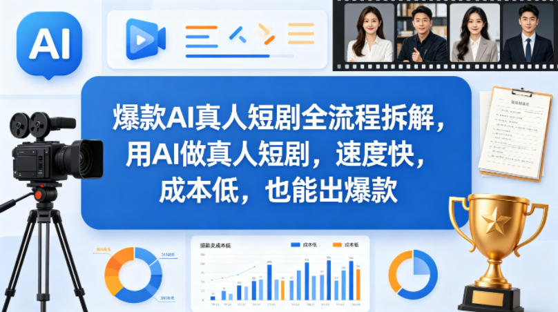 爆款AI真人短剧全流程拆解，用AI做真人短剧，速度快，成本低，也能出爆款-智云网
