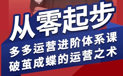拼多多运营进阶系统课，从零起步，多多运营进阶体系课，破茧成蝶的运营之术（更新26年4月）-智云网